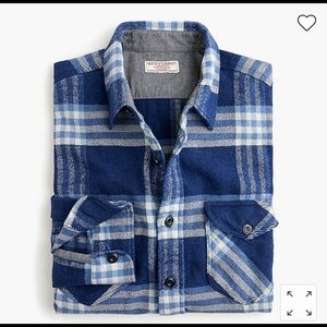 Wallace & Barnes heavyweight flannel shirt in vista plaid
- S